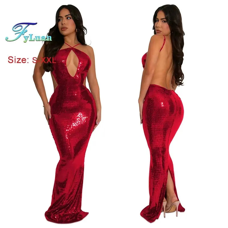 Gorgeous Delicate Women Spaghetti Hanging Neck Skirt