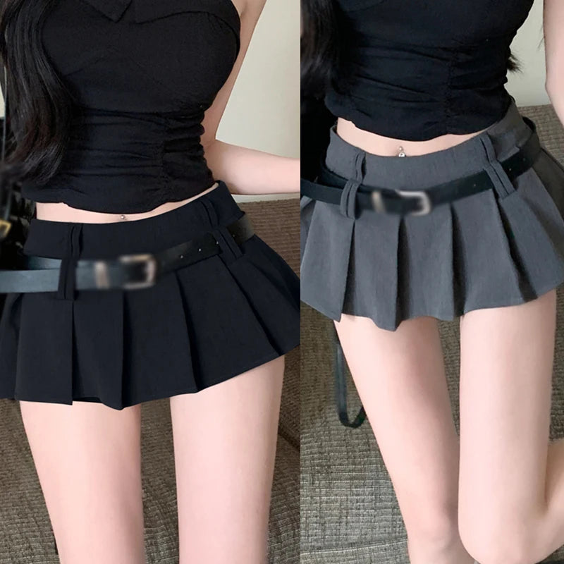 Women’s High Waist Pleated A-Line Skirt