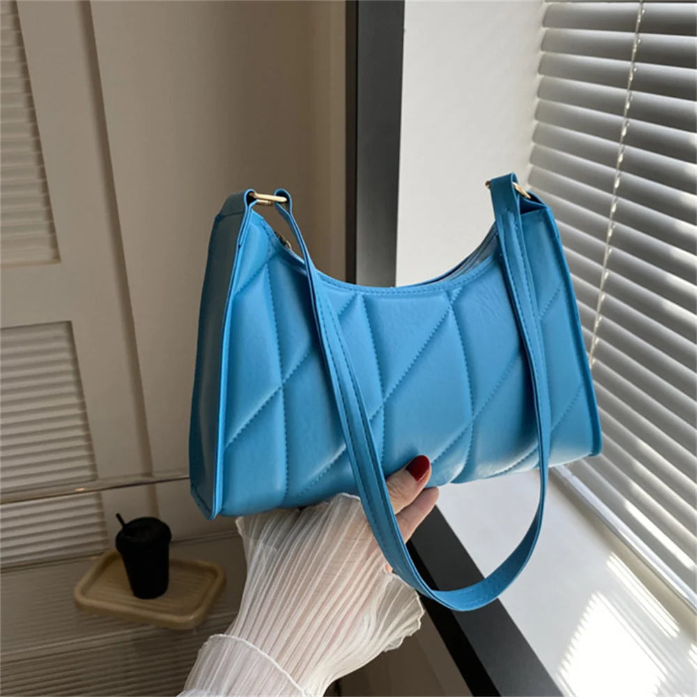 Trendy Black PU Shoulder & Crossbody Bag