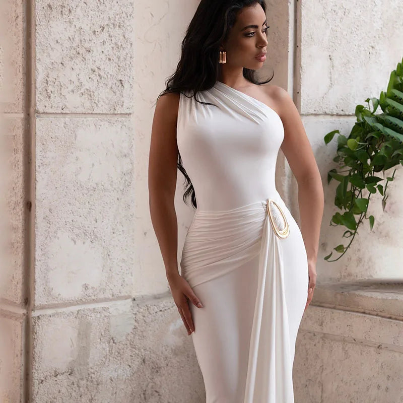 Doyerl One Shoulder Mermaid Evening Dresses for Women