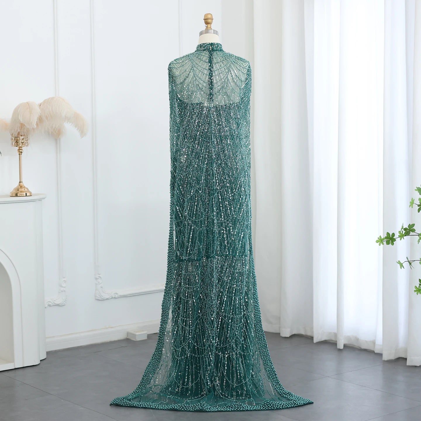 Sharon Said Luxury Pearls Dubai Champagne Evening Dresses