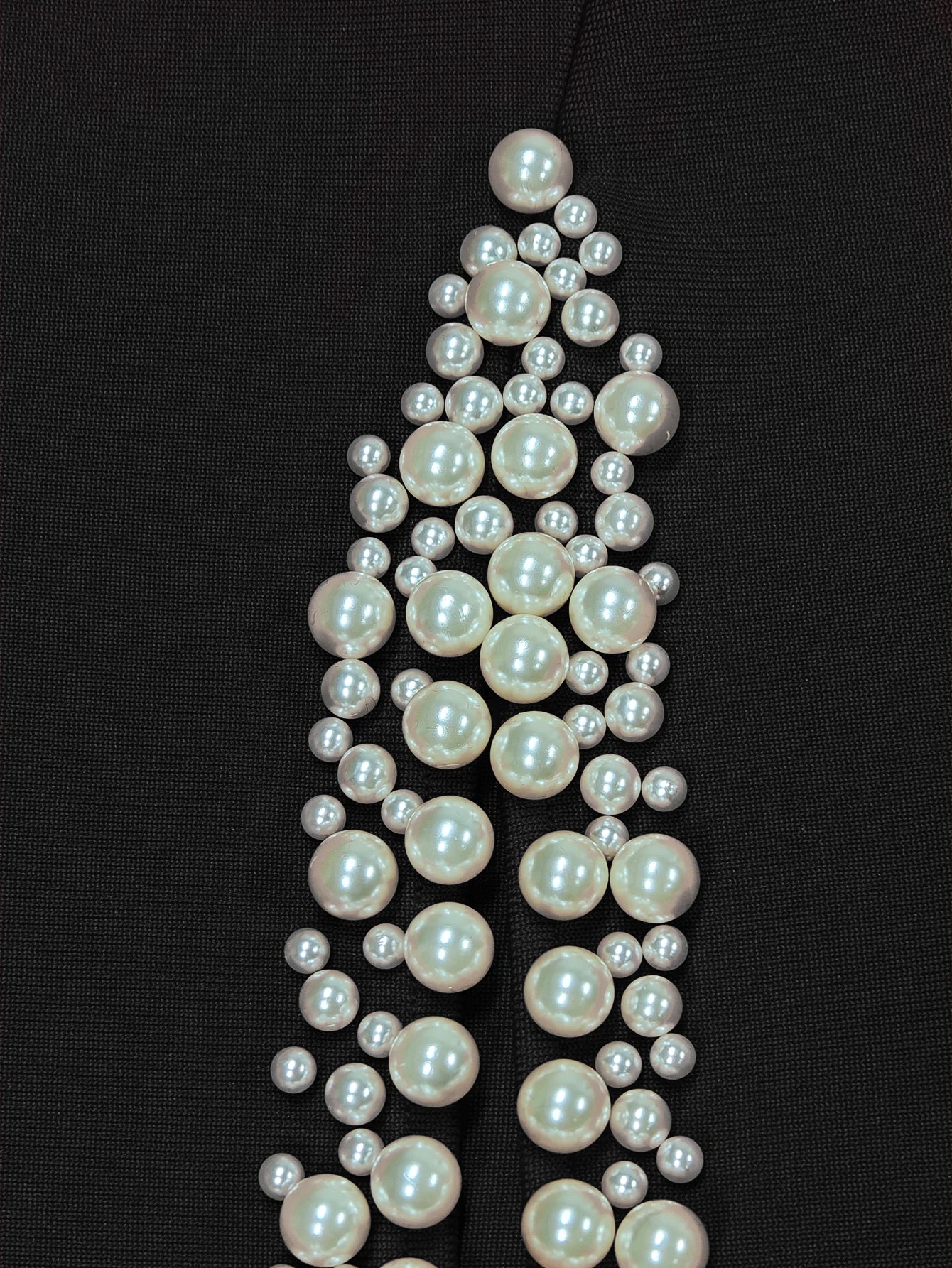 Women's Pearl Beading One Shoulder Tight Bodycon Bandage Dress