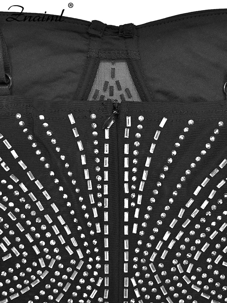 Znaiml Sexy Mesh See Through Night Party Club Birthday Dress