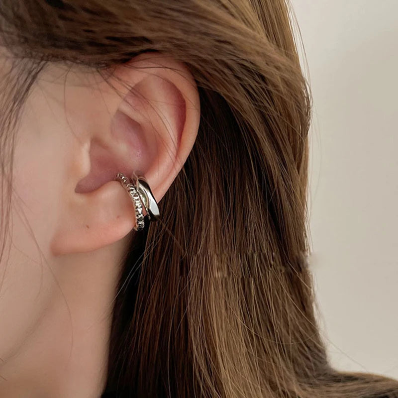Punk Geometric Ear Cuff Earrings