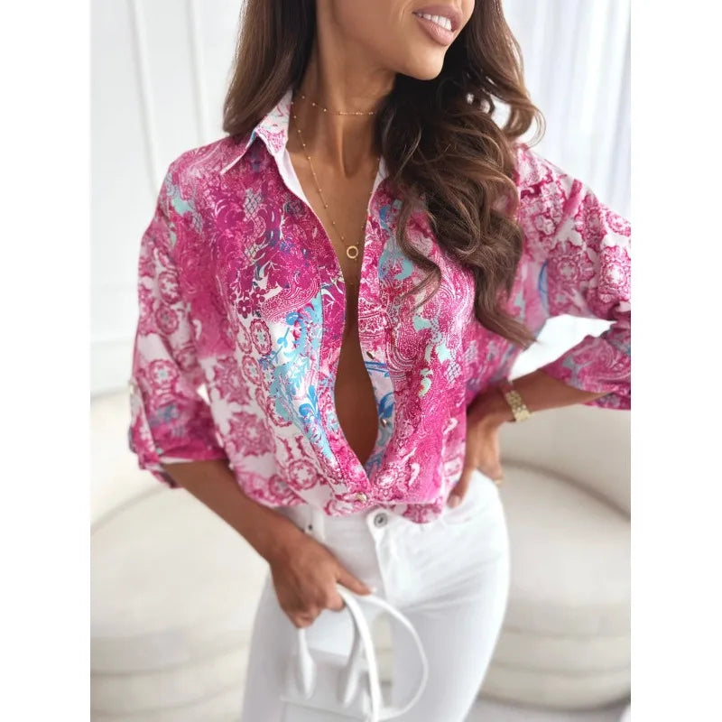 Women's Spring/Summer Leisure Print Shirt Fashion