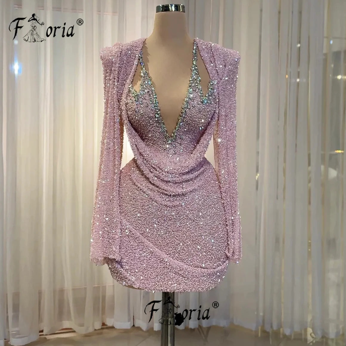 Pink Crystal Short Cocktail Dress Beaded Sequin mujer corto Graduation Homecoming Birthday Dresses Luxury Customized Prom 2025