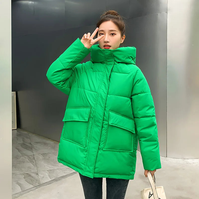 Women Winter Oversize Outwear Cotton Down Coat