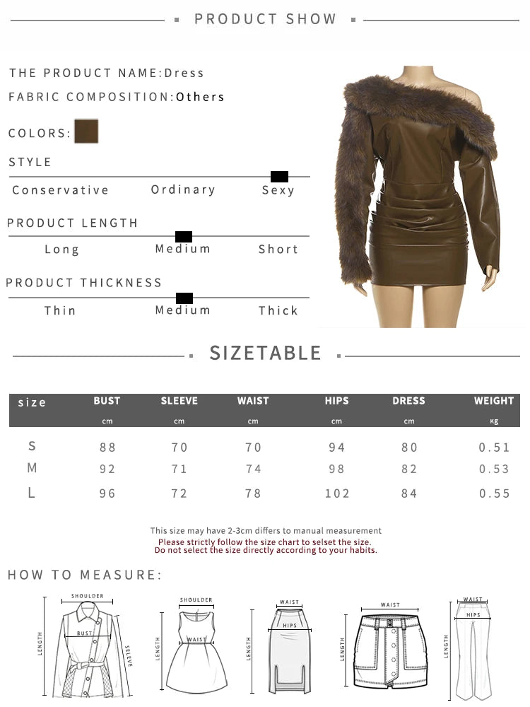 Nibber Furry Patchwork Mini Dresses
