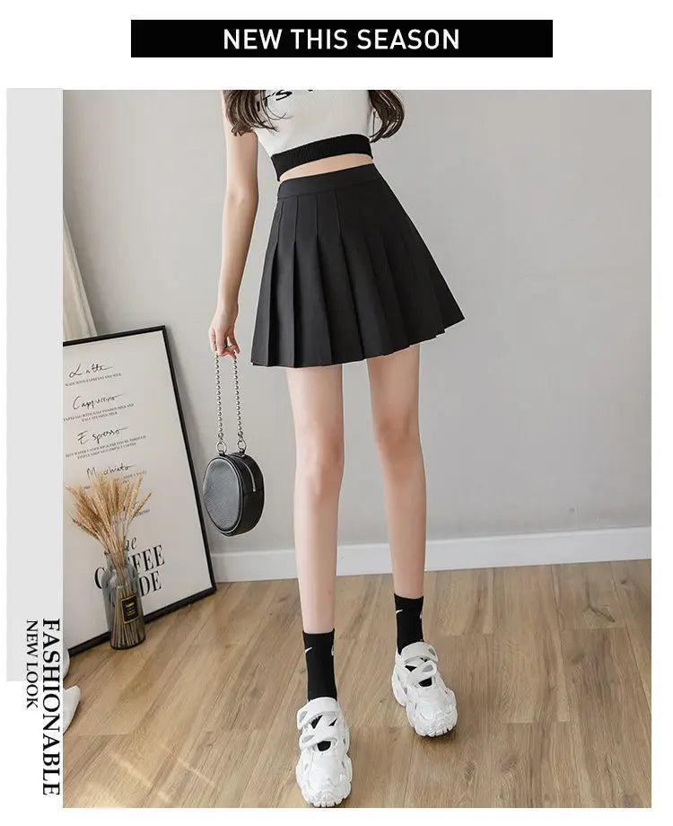 Women’s High-Waist Pleated Mini Skirt
