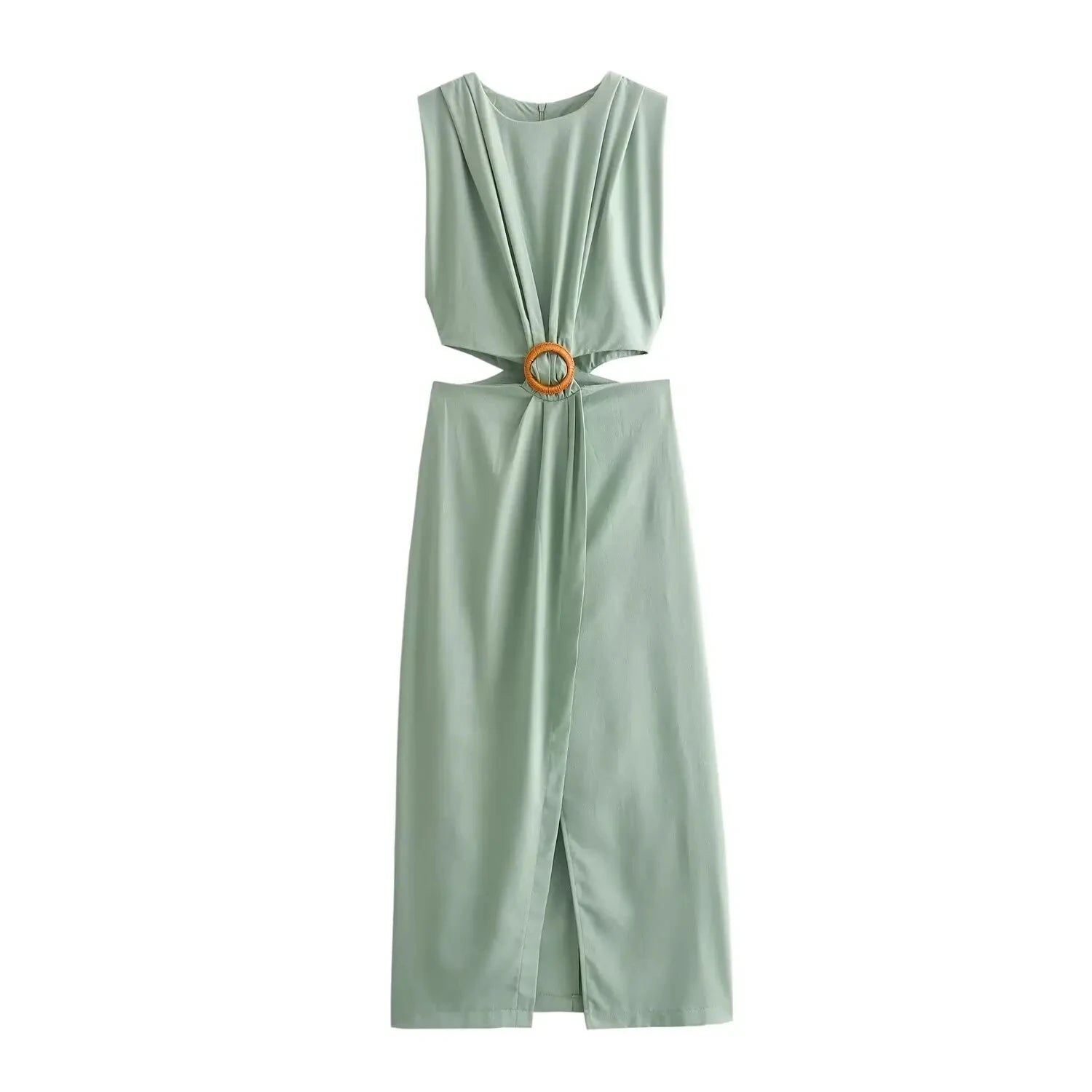 Summer Dress For Women 2024 Solid Waist Hollow Out