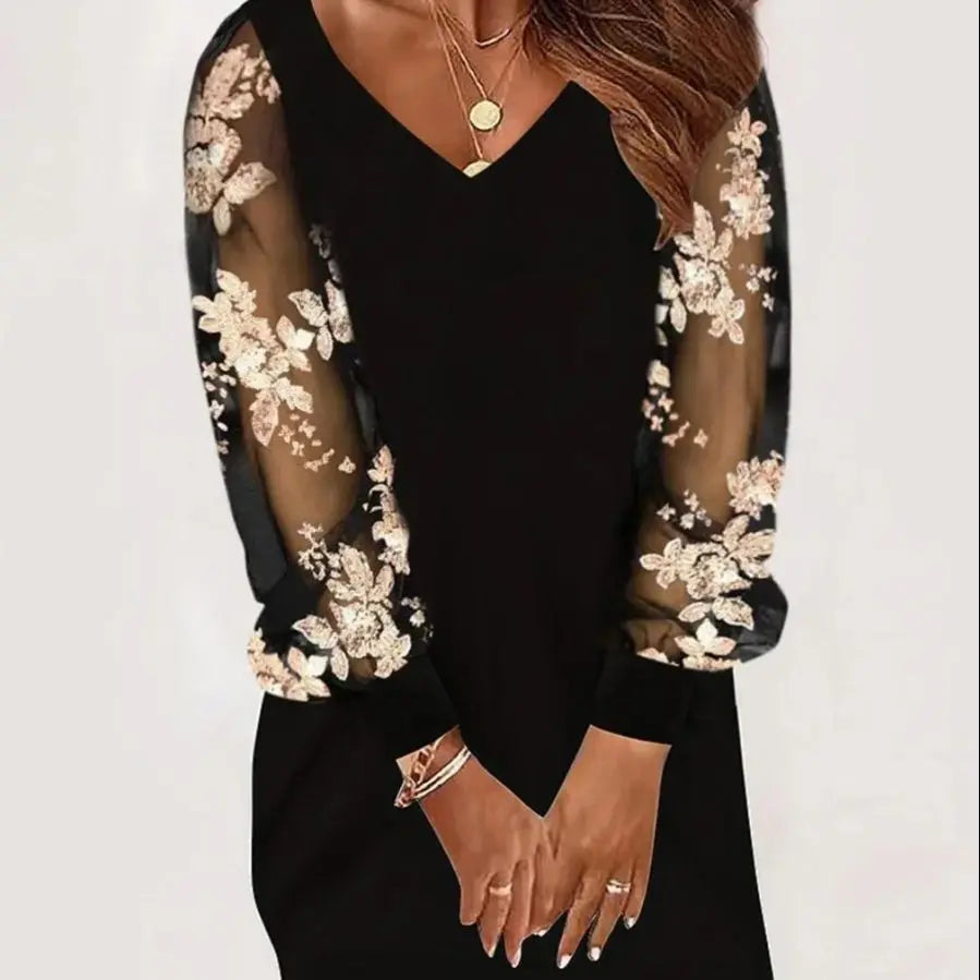 Women Print Dress Sexy V-Neck Bat Sleeve Ruffl Flowers Print Bohemian Beach Sundress Ladies Loose Summer Vacation Mini Dresses