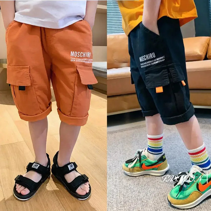 Boys Summer Loose Cargo Shorts
