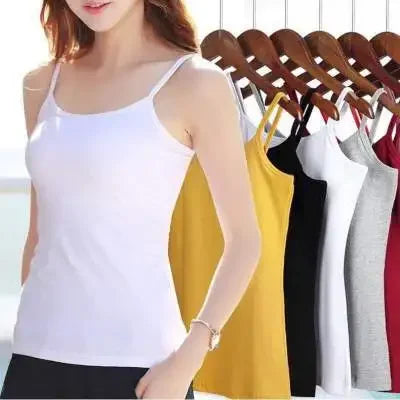 Pure Cotton White Sleeveless Tank Top