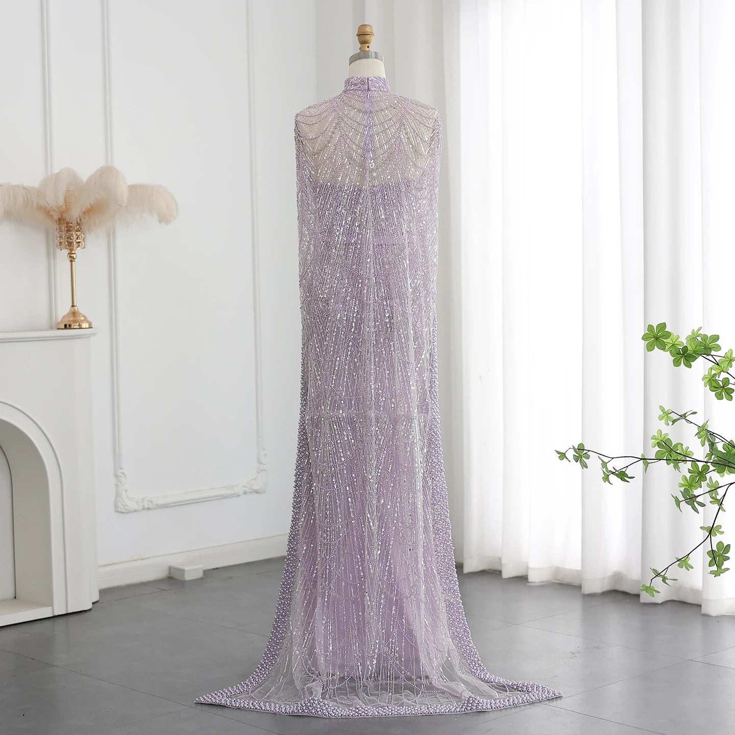 Sharon Said Luxury Pearls Dubai Champagne Evening Dresses