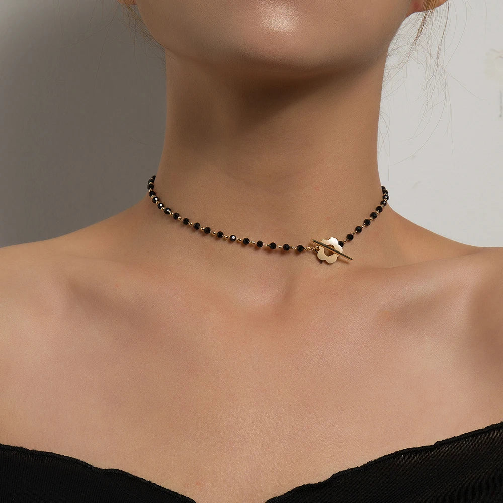 Luxury Black Crystal Butterfly Necklace