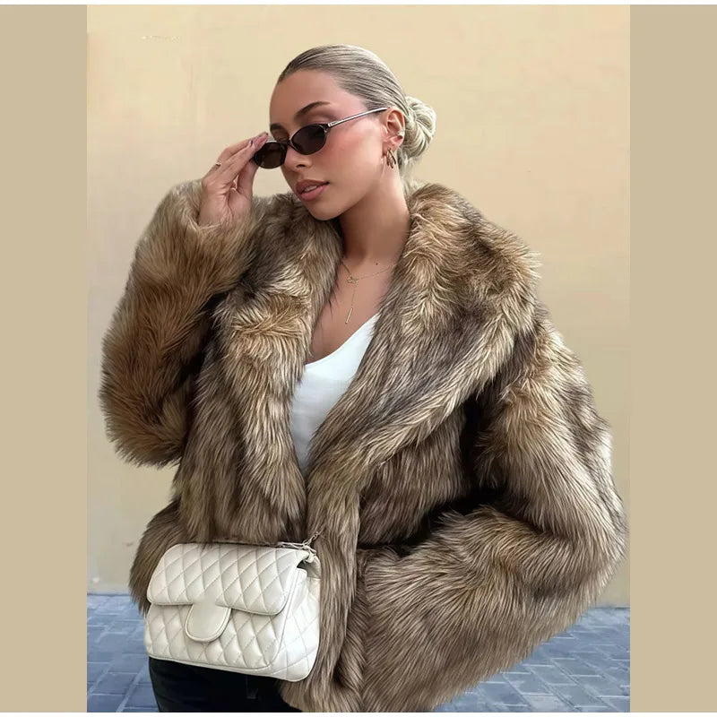 Winter Warm Thick Women Faux Fur Coats