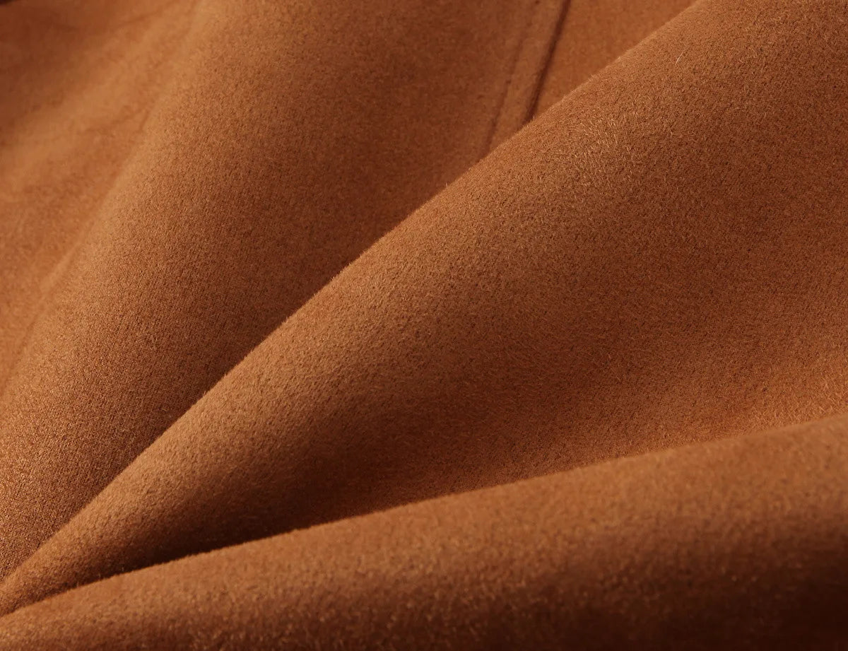 Autumn Winter Women Vintage Suede Jacket Coat