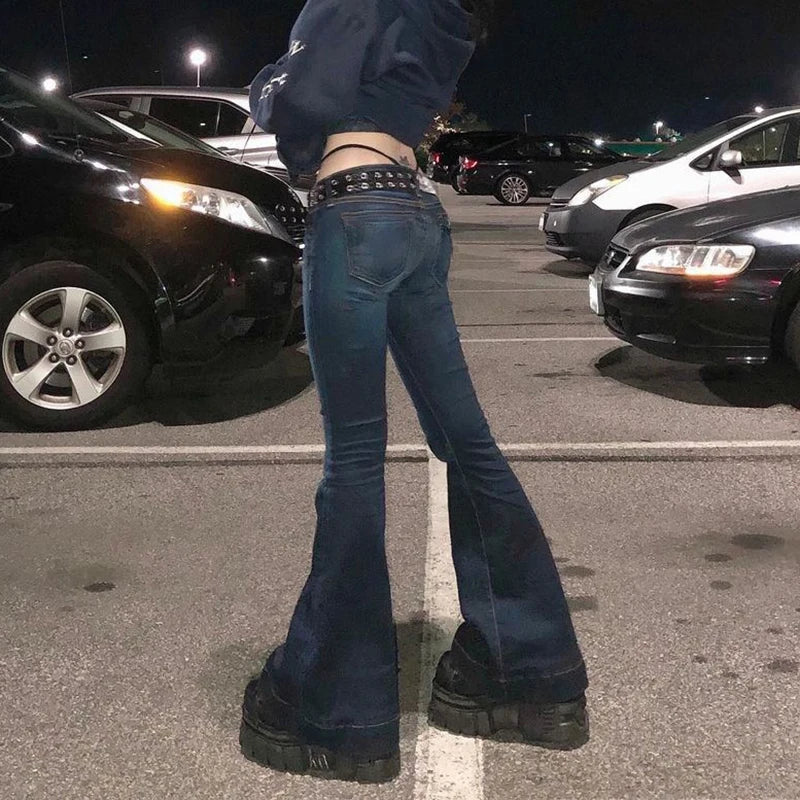CIBBAR Y2K Flare Mom Jeans