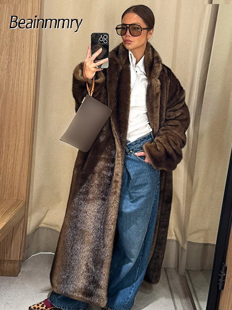 Winter Warm Thick Women Faux Fur Coats