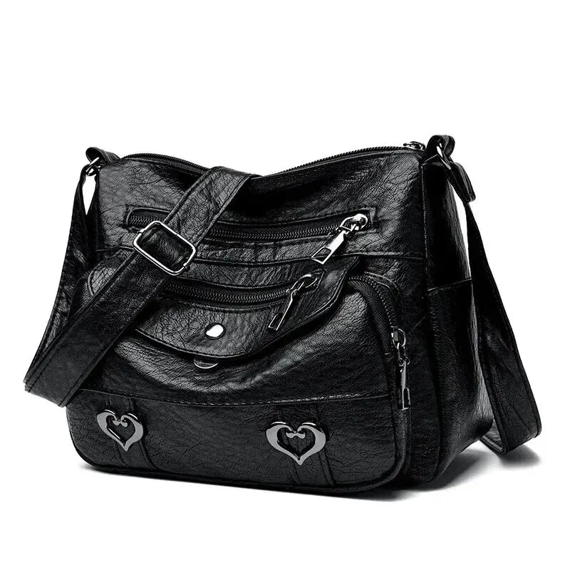 Medium Large Soft Leather Crossbody Bag