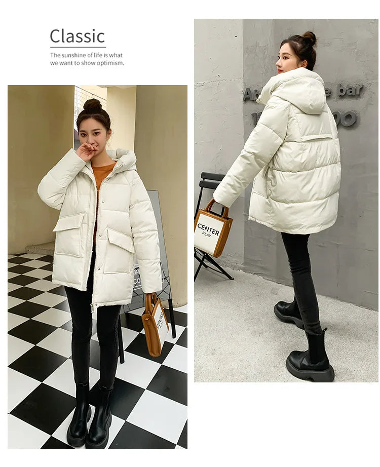 Women Winter Oversize Outwear Cotton Down Coat