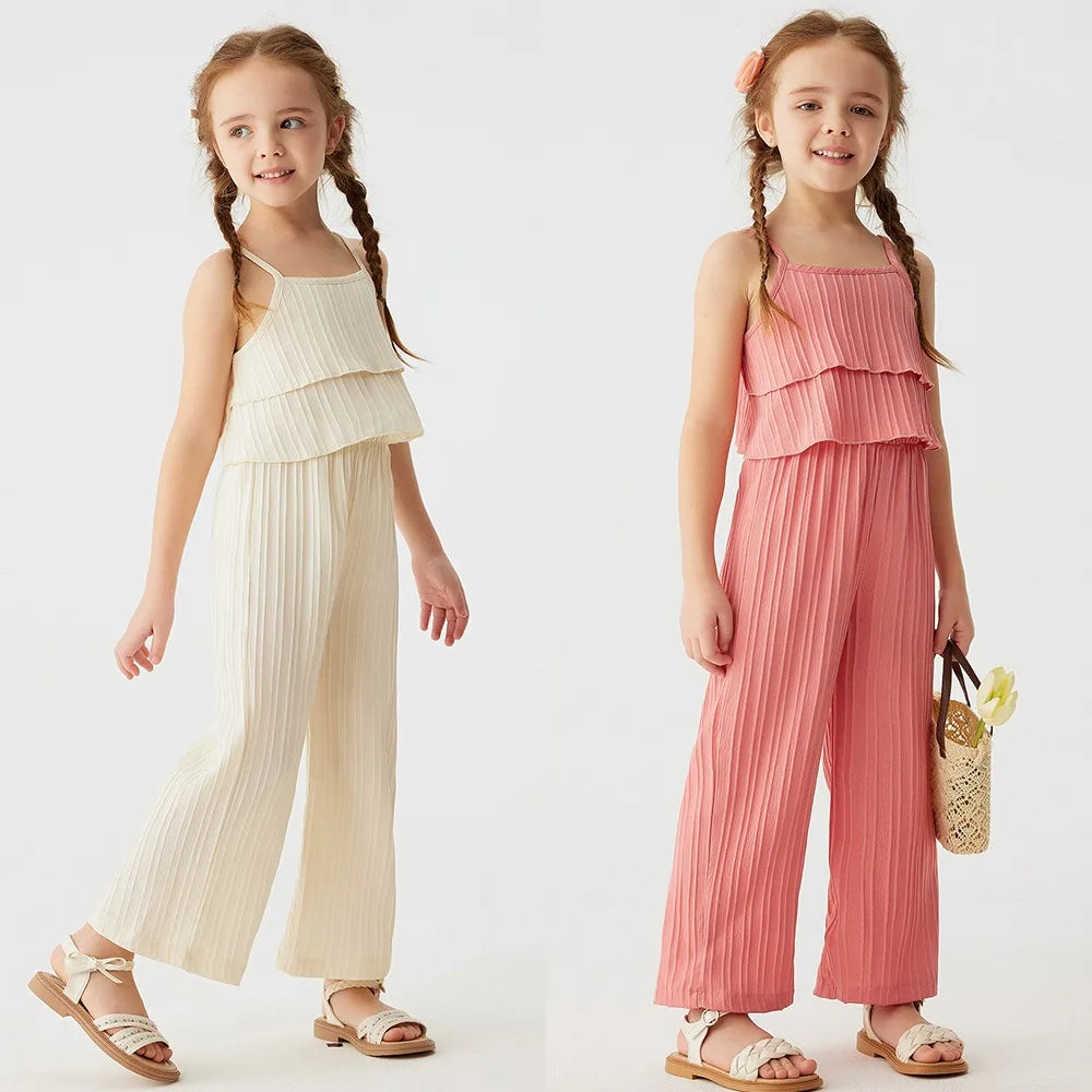 Toddler Girl Ruffle Top & Wide Leg Pants Set