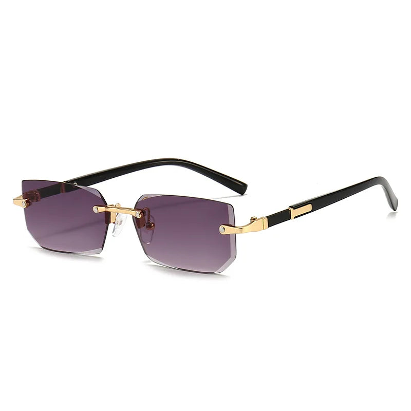 Rimless Classic Square Sunglasses