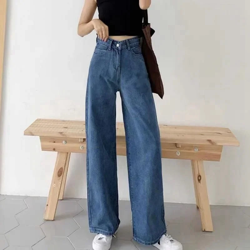 Loose Straight High-Waist Jeans