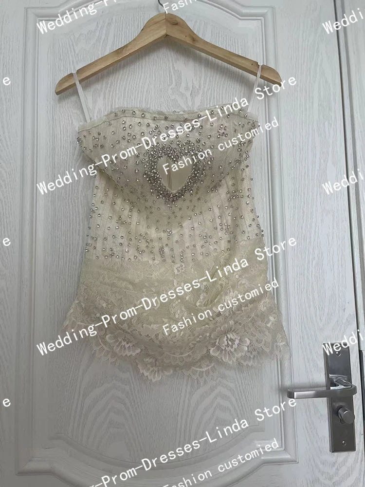 Sexy Celebrity Evening Dresses for Woman Elegant Short Lace Prom Party Gala Special Events Dress 2024 Cocktail Dress