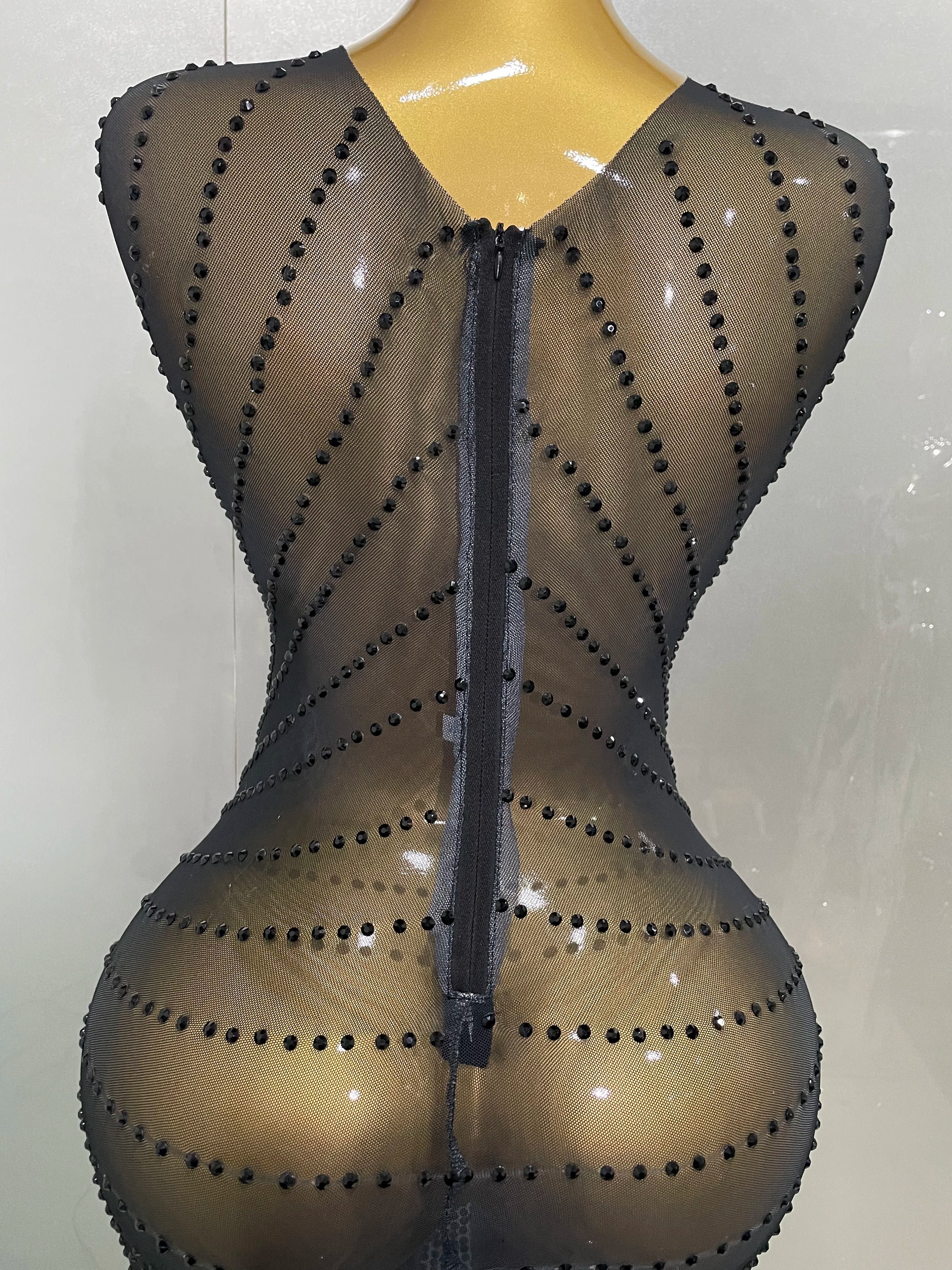 Sexy Sparkly Rhinestones Sleeveless