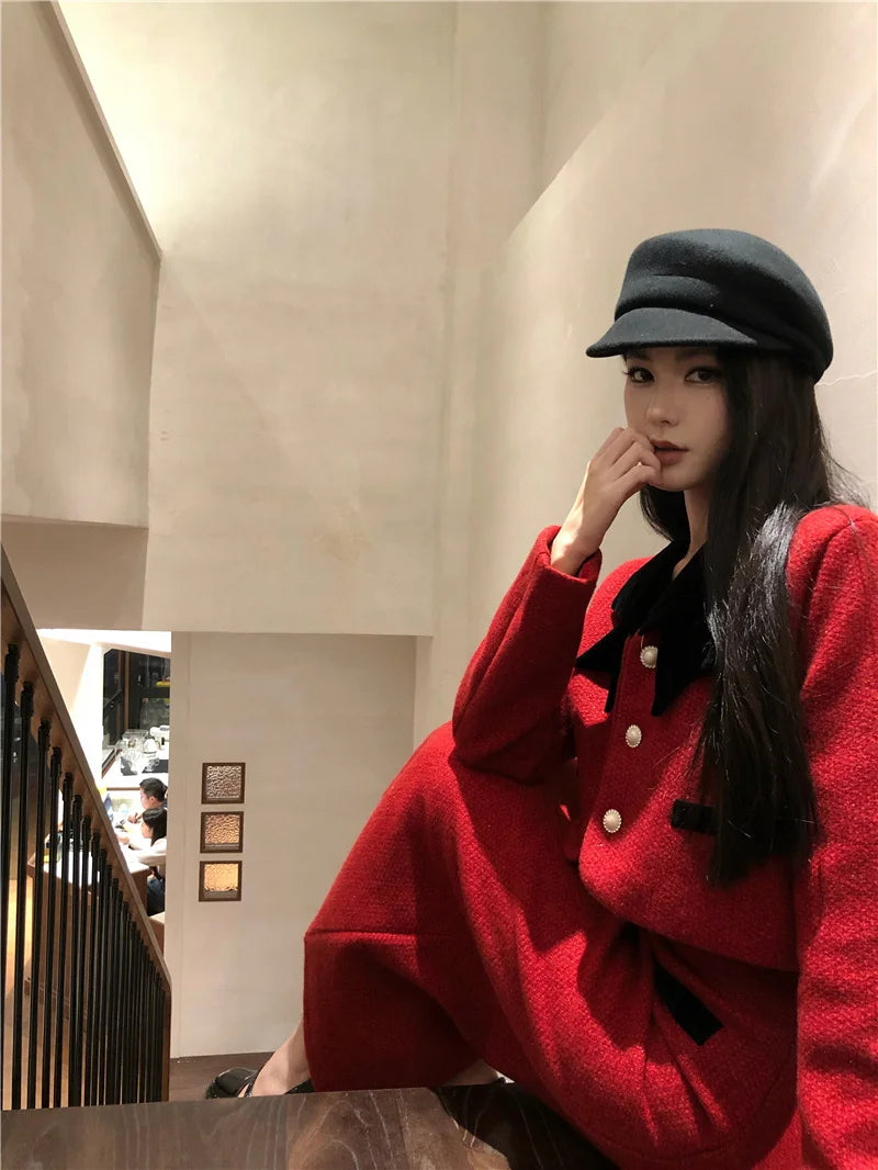 Winter Outfit Women 2024 New Elegant Lady Thickened