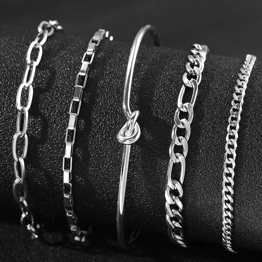 Multi-Layer Stainless Steel Snake Chain Bracelet