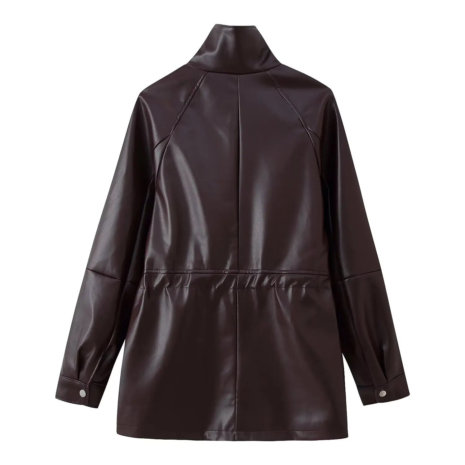 HH Women Double Breasted Stand Collar Long Sleeves