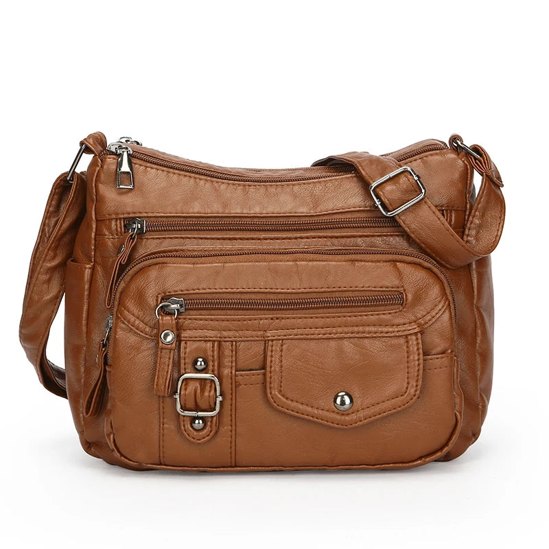 Retro Soft PU Leather Crossbody Bag