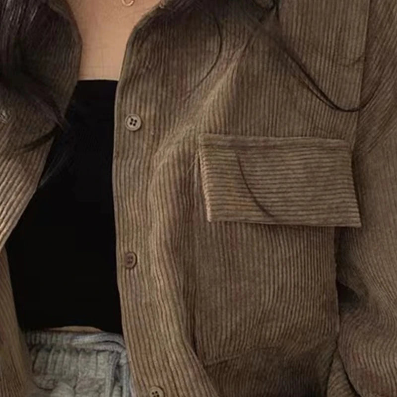 Retro Single-Breasted Long Sleeve Jacket