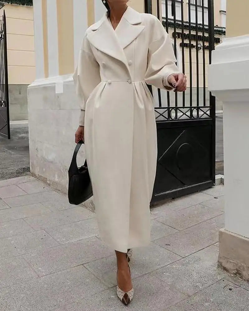 Winter Coat for Women Elegant Lantern Sleeve
