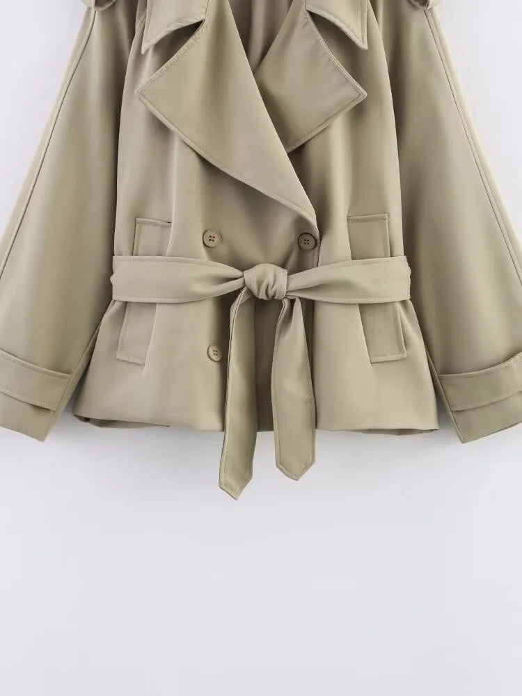 Women Casual Loose Jackets Lapel Long Sleeves