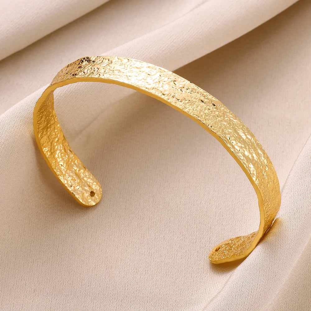 Vintage Irregular Wide Geometric Cuff Bracelet