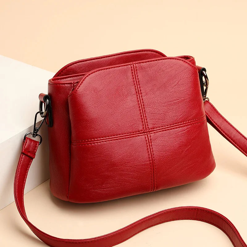 Retro PU Leather Bucket Crossbody Bag