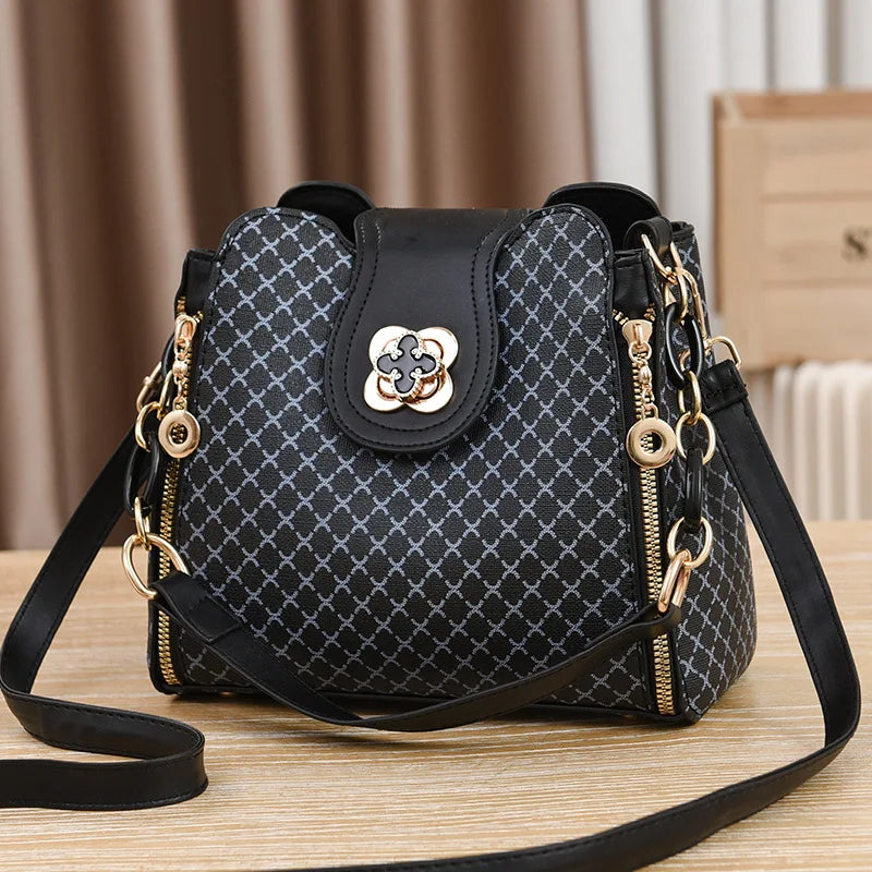 2025 Luxury Leather Monogram Shoulder Bag