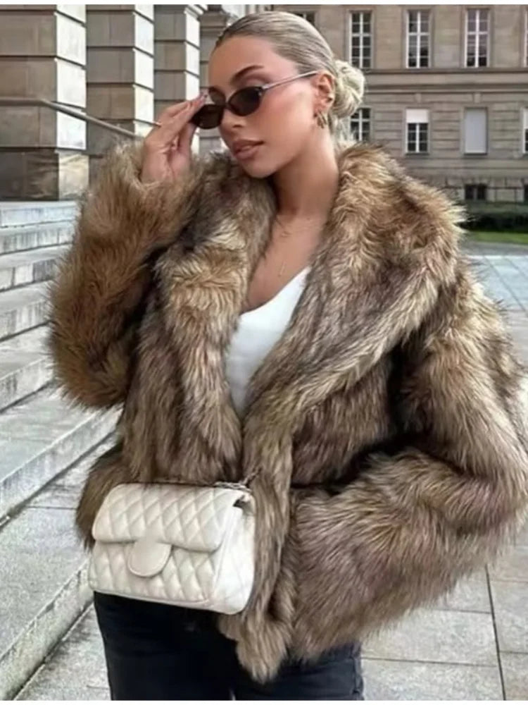 Winter Warm Thick Women Faux Fur Coats