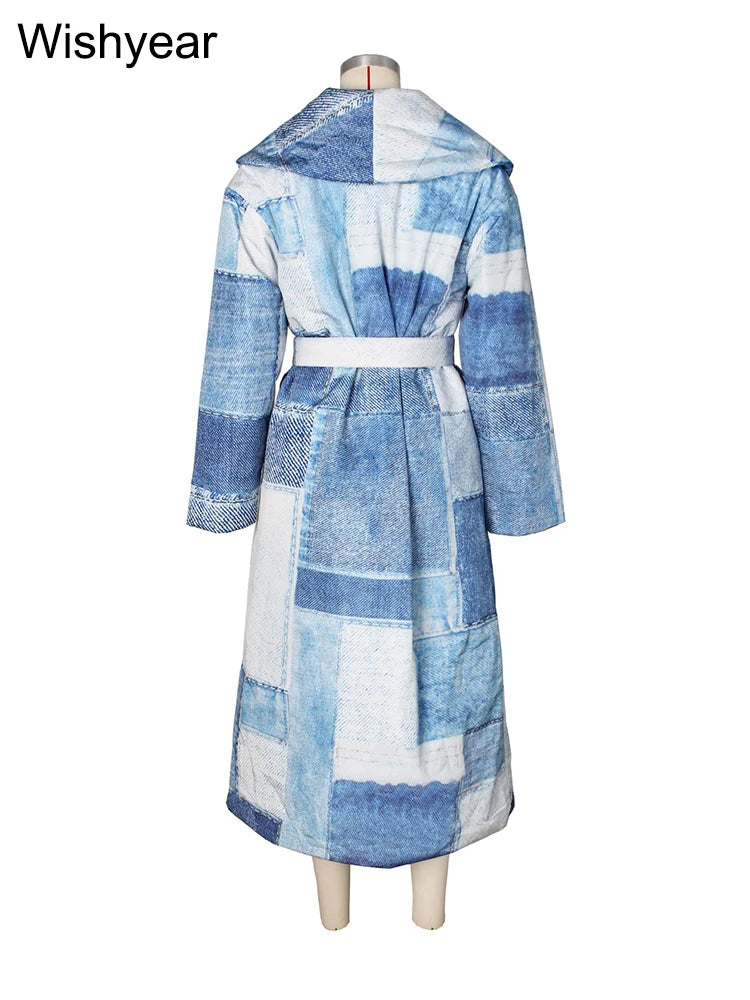 Elegant Cotton-Padded X-Long Coat Women Fashion