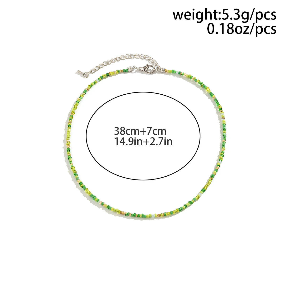 Bohemian Multicolour Seed Beads Necklace