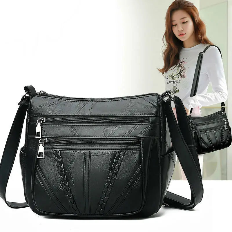 Retro PU Leather Shoulder Bag for Women