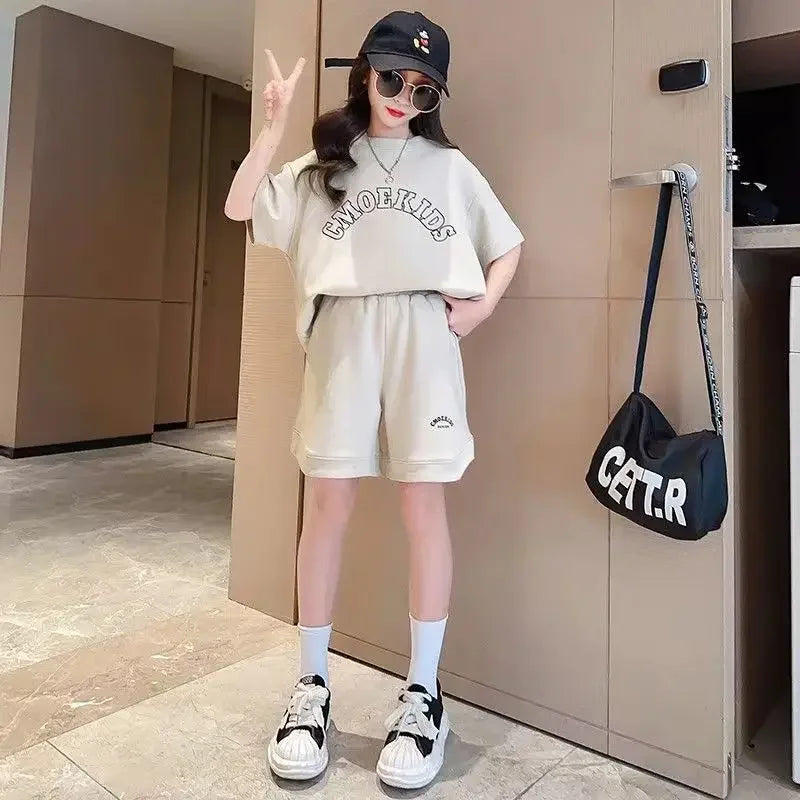 Girls' Summer T-shirt & Shorts Set