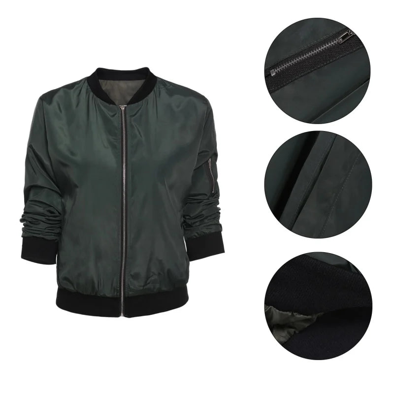 Women’s Slim Fit Bomber Jacket