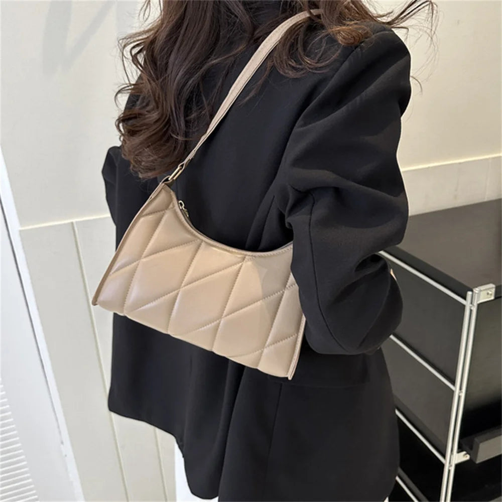 Trendy Black PU Shoulder & Crossbody Bag