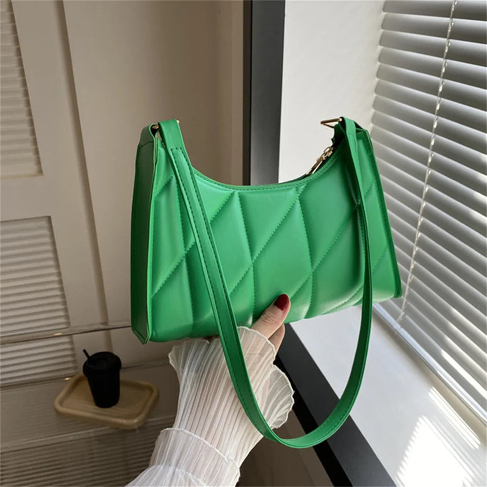 Trendy Black PU Shoulder & Crossbody Bag