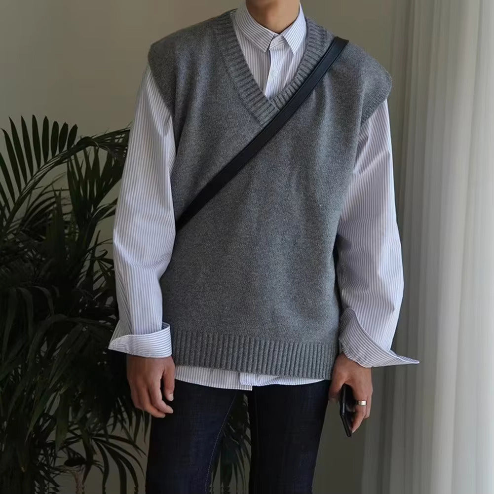 Men’s V-Neck Knitted Sweater Vest