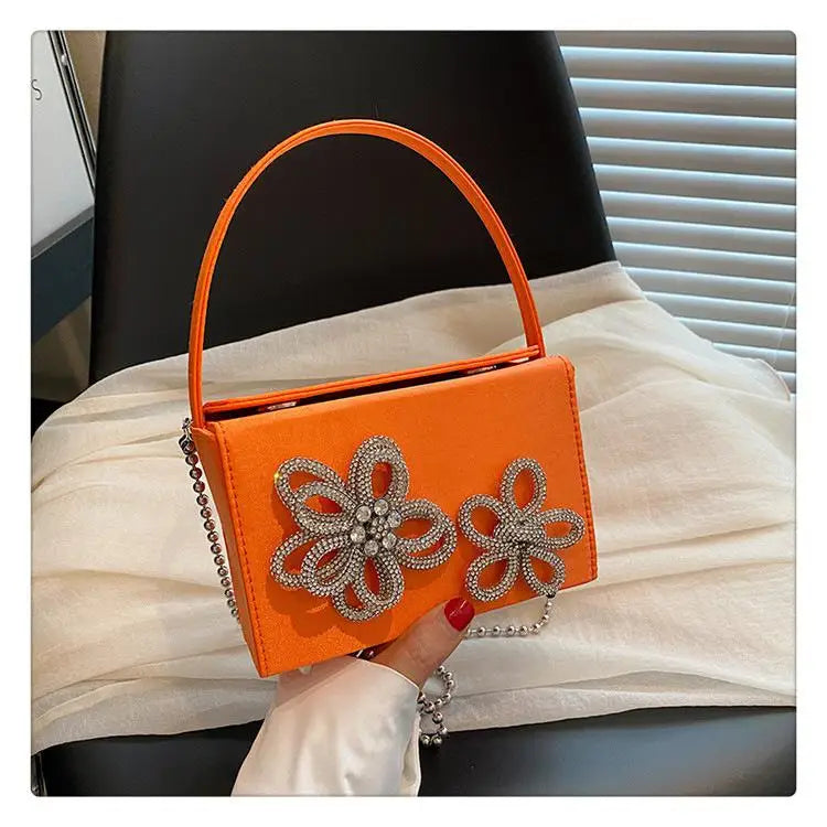 3D Flower Design Luxury Crossbody Bag